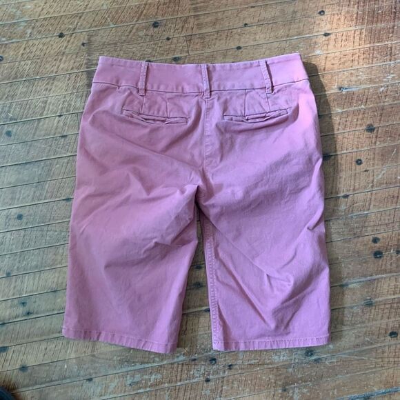 Loft Ann Taylor salmon pink business casual 2 flat front shorts - Picture 3 of 3